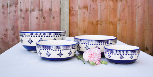 Badal - Blue Pottery Serving Bowls