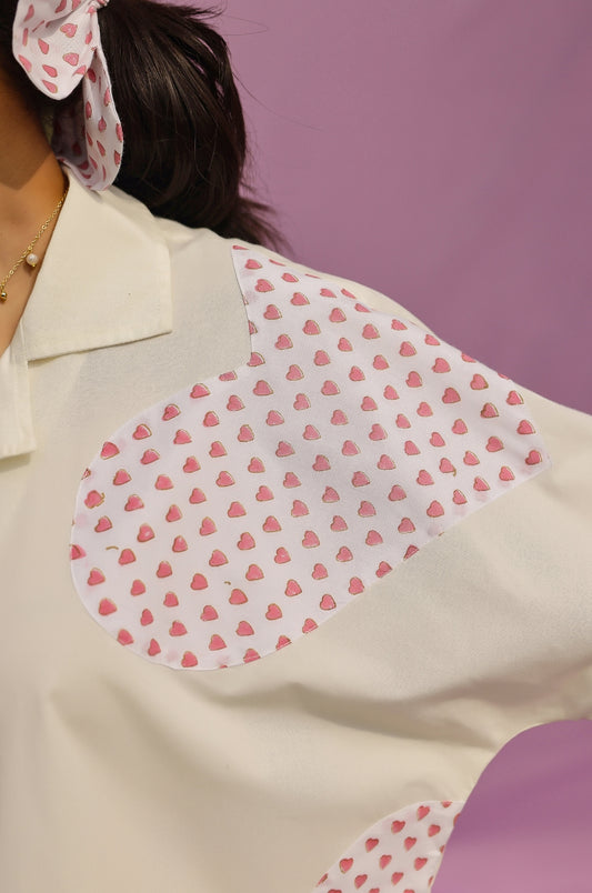Sweetheart Patch Cotton Shirt