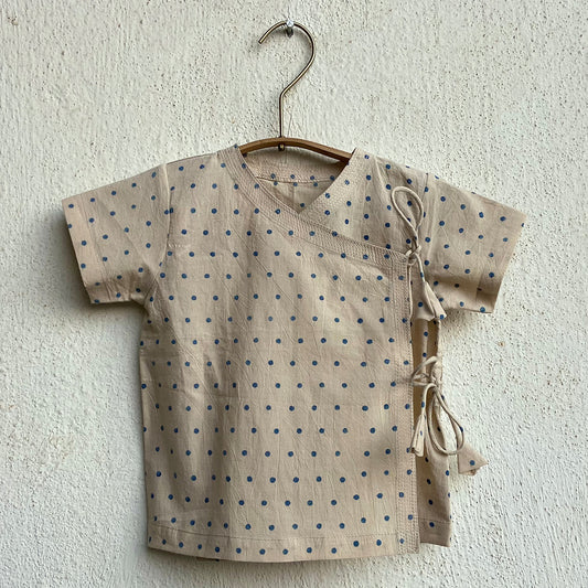UNISEX ORGANIC INDIGO RAIDANA ANGARAKHA + MATCHING PANTS