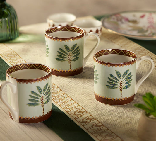 Grandeur Green Melon Coffee Mug Set of 6, 220 ml
