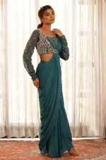 Load image into Gallery viewer, Mehraab drape saree
