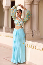 Load image into Gallery viewer, Gul drape skirt set
