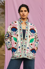 Load image into Gallery viewer, Sujani Art Summer Jacket Indigo
