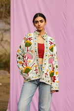 Load image into Gallery viewer, Sujani Art Summer Jacket Green
