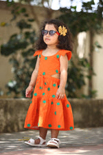 Load image into Gallery viewer, Girls Tangerine Dream Dress
