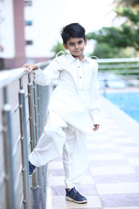 Boys Dazzling Snowflake Pathani Kurta Set