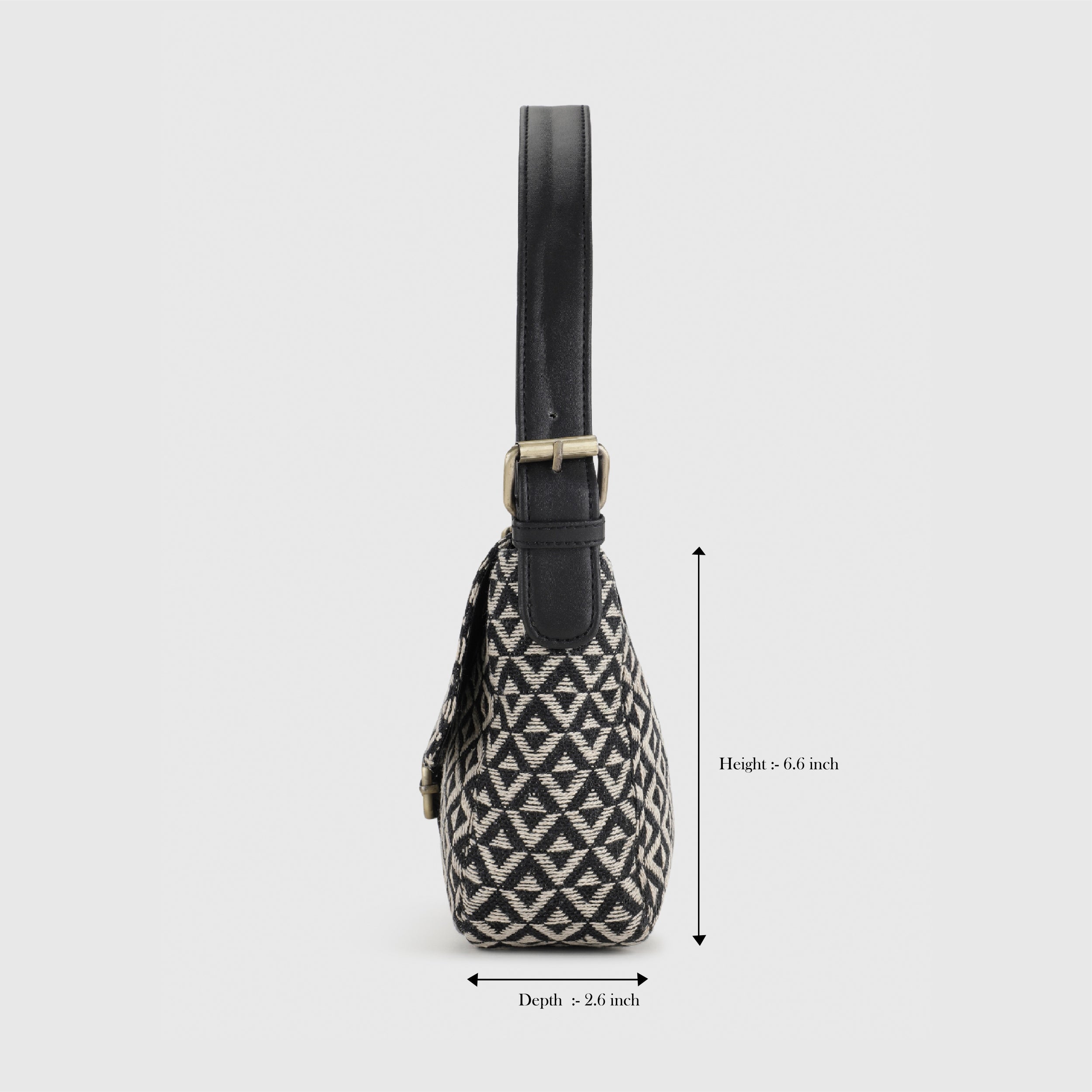 CHAVVI BLACK BAGUETTE BAG