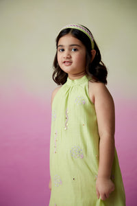 Little starry kurta skirt set