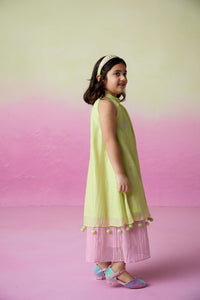 Little starry kurta skirt set