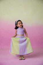 Load image into Gallery viewer, Rainbow dream skirt top set
