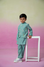 Load image into Gallery viewer, Ocean voyager kurta jacket set
