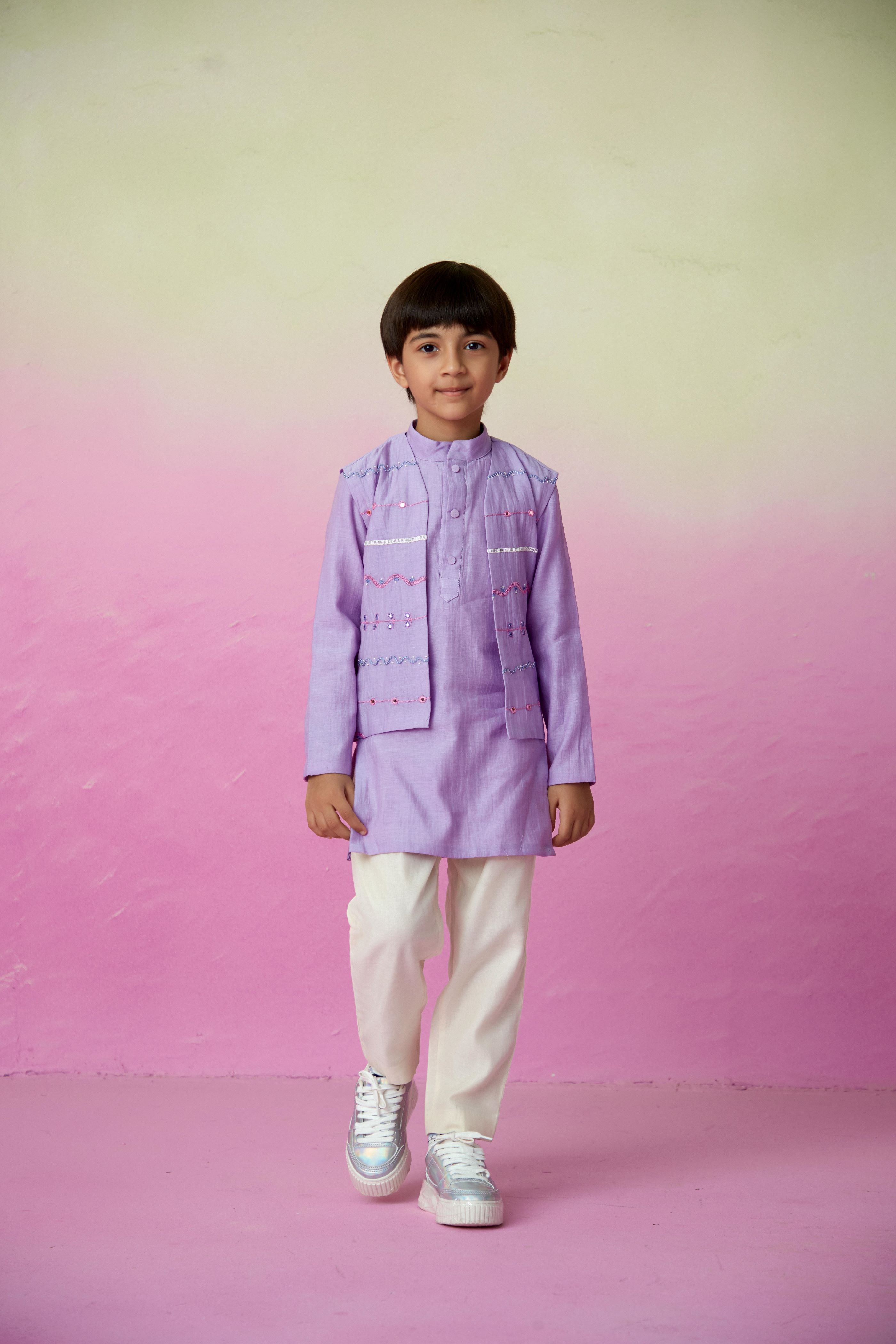 Lavender skies kurta set