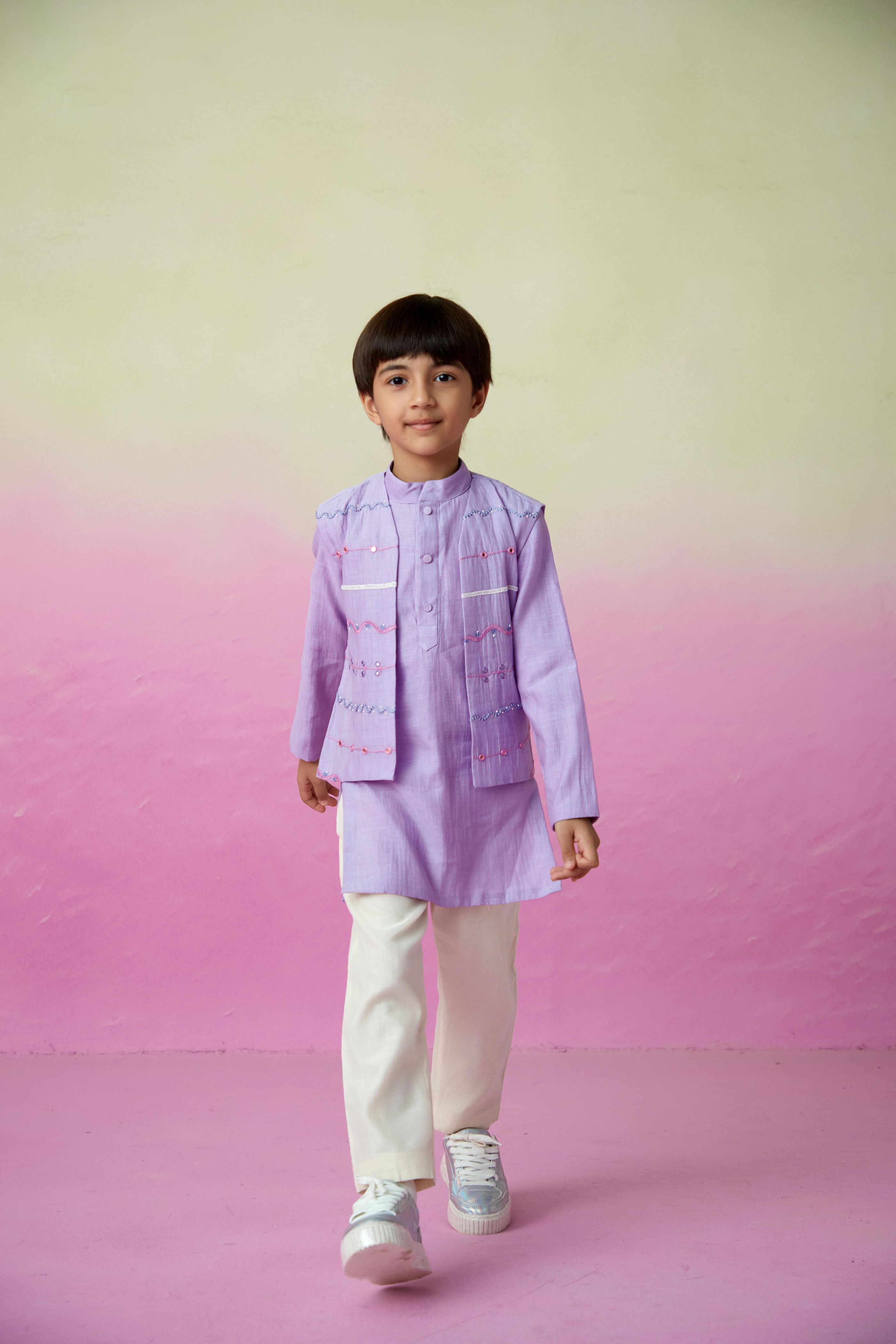 Lavender skies kurta set