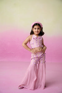 Petal pink sharara set