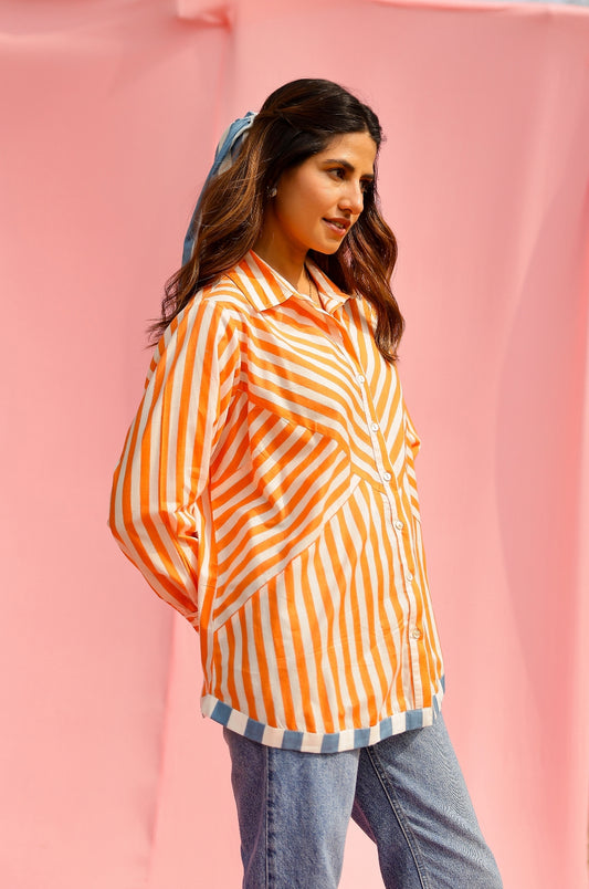 Tangerine Stripe Shirt