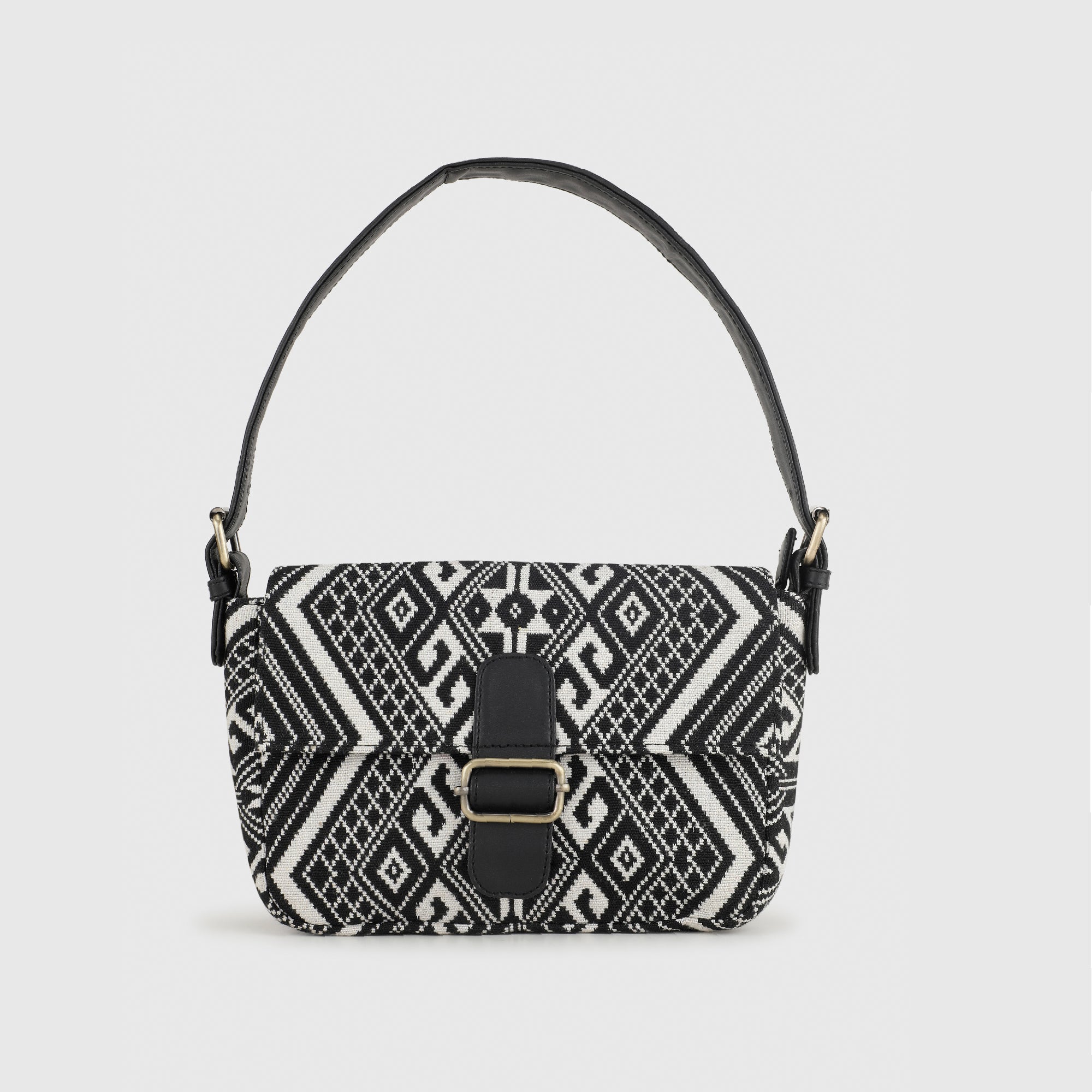 CHAVVI AZTEC BLACK BAGUETTE BAG