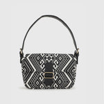 Load image into Gallery viewer, CHAVVI AZTEC BLACK BAGUETTE BAG
