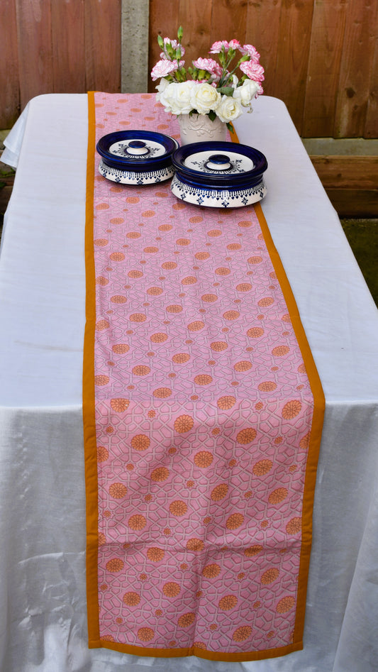 Manthara - Pink Floral Table runner