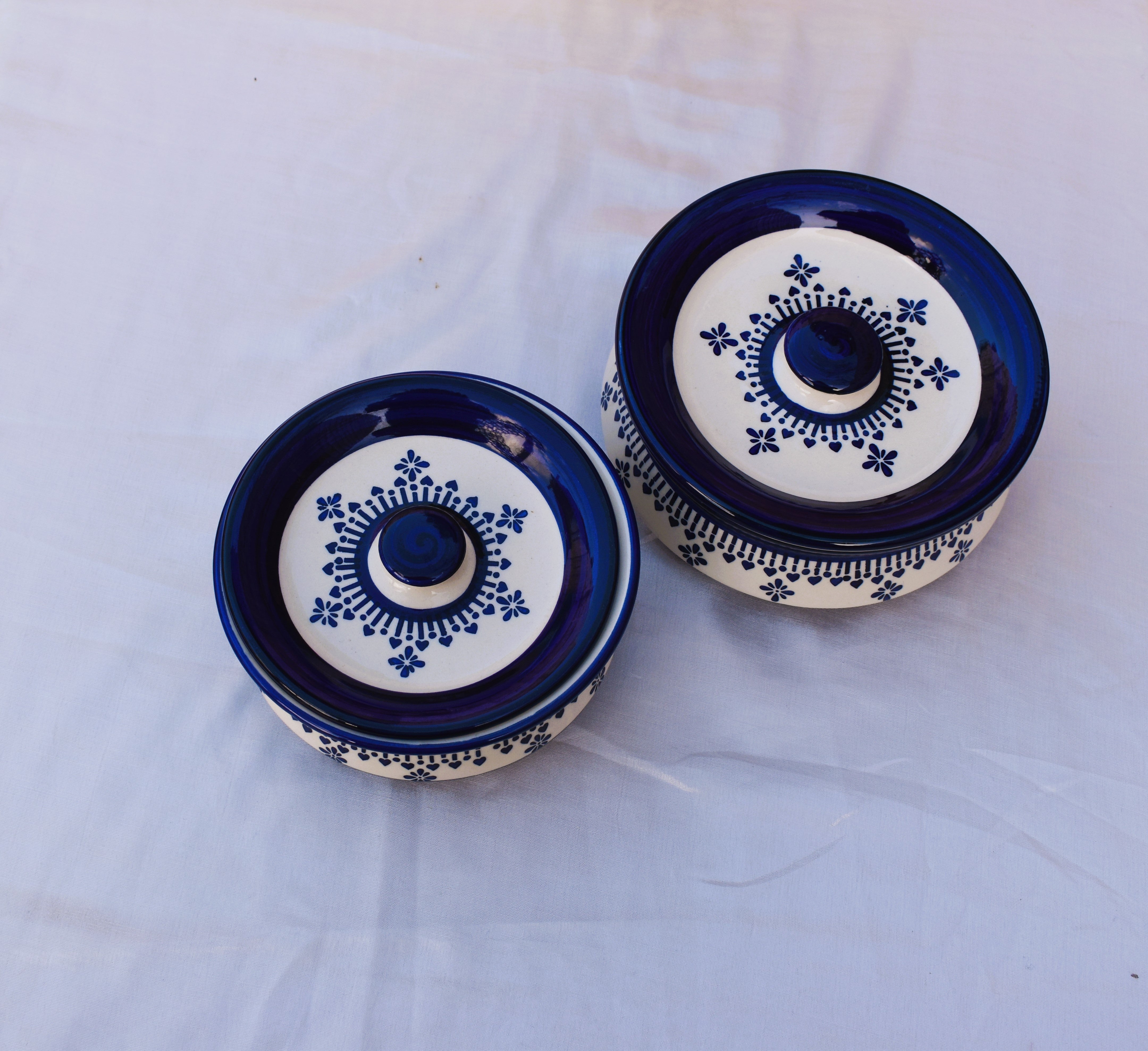 Badal - Blue Pottery Serving Handi