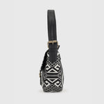 Load image into Gallery viewer, CHAVVI AZTEC BLACK BAGUETTE BAG
