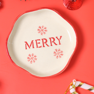 Christmas Handmade Dessert Plate