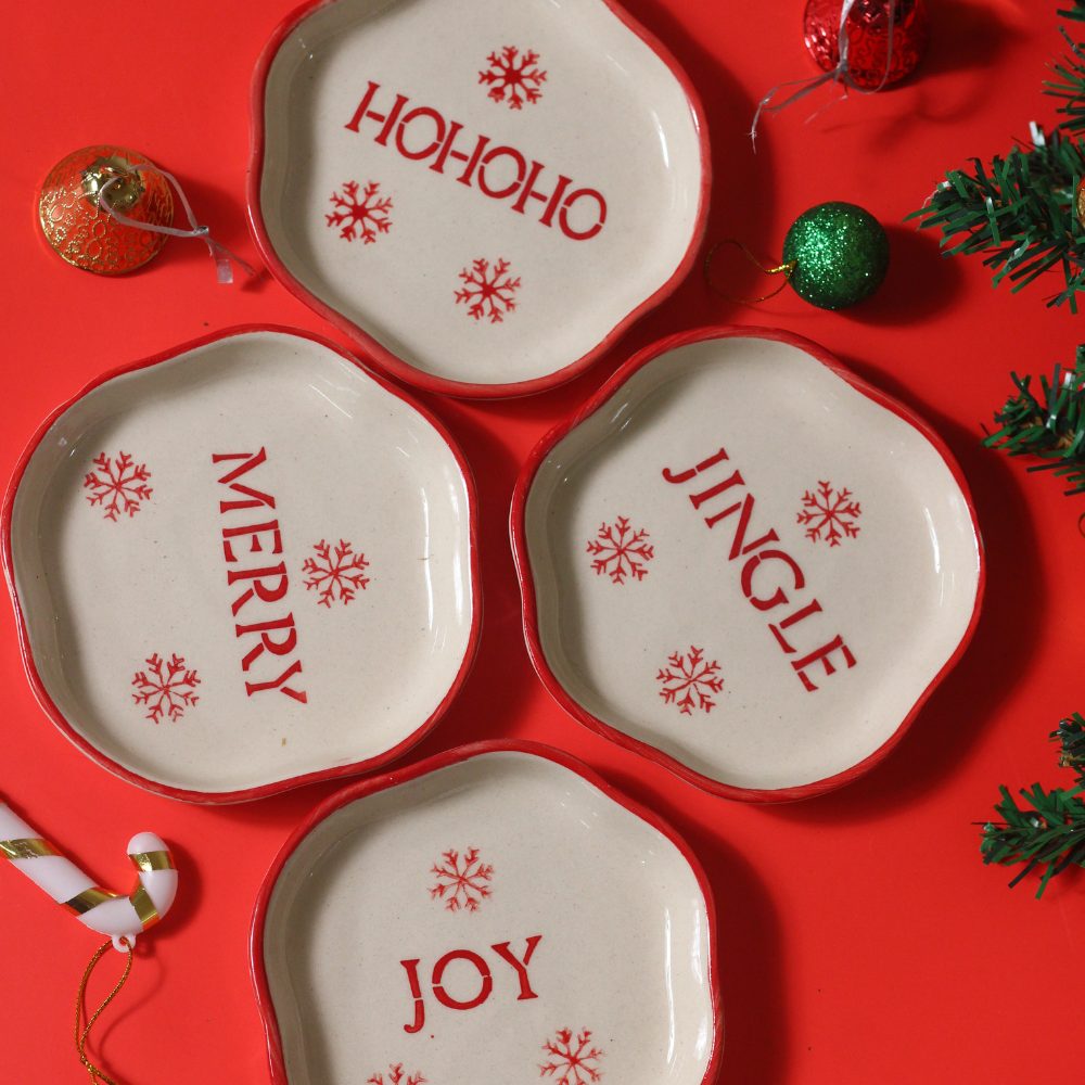 Christmas Handmade Dessert Plate