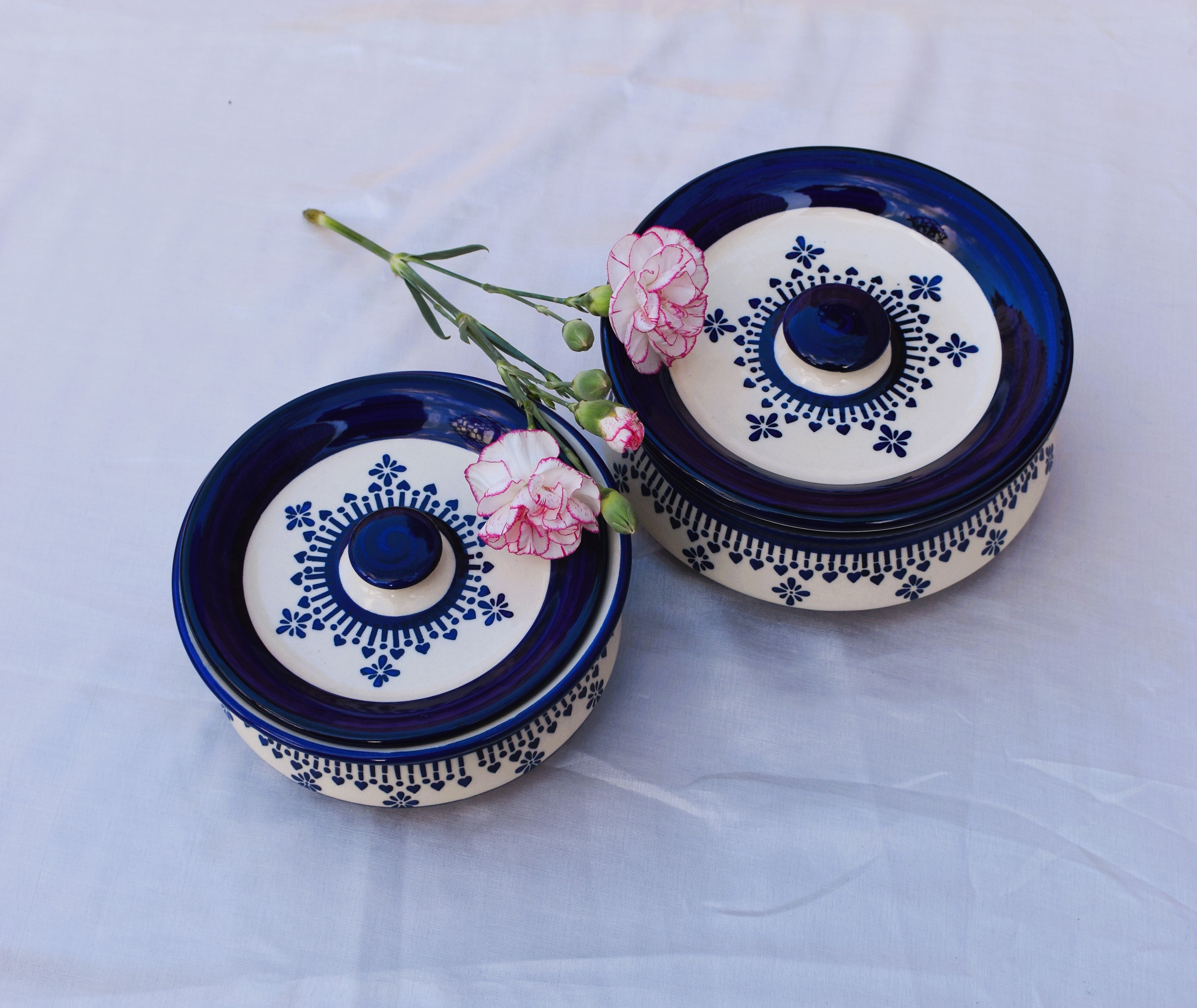 Badal - Blue Pottery Serving Handi
