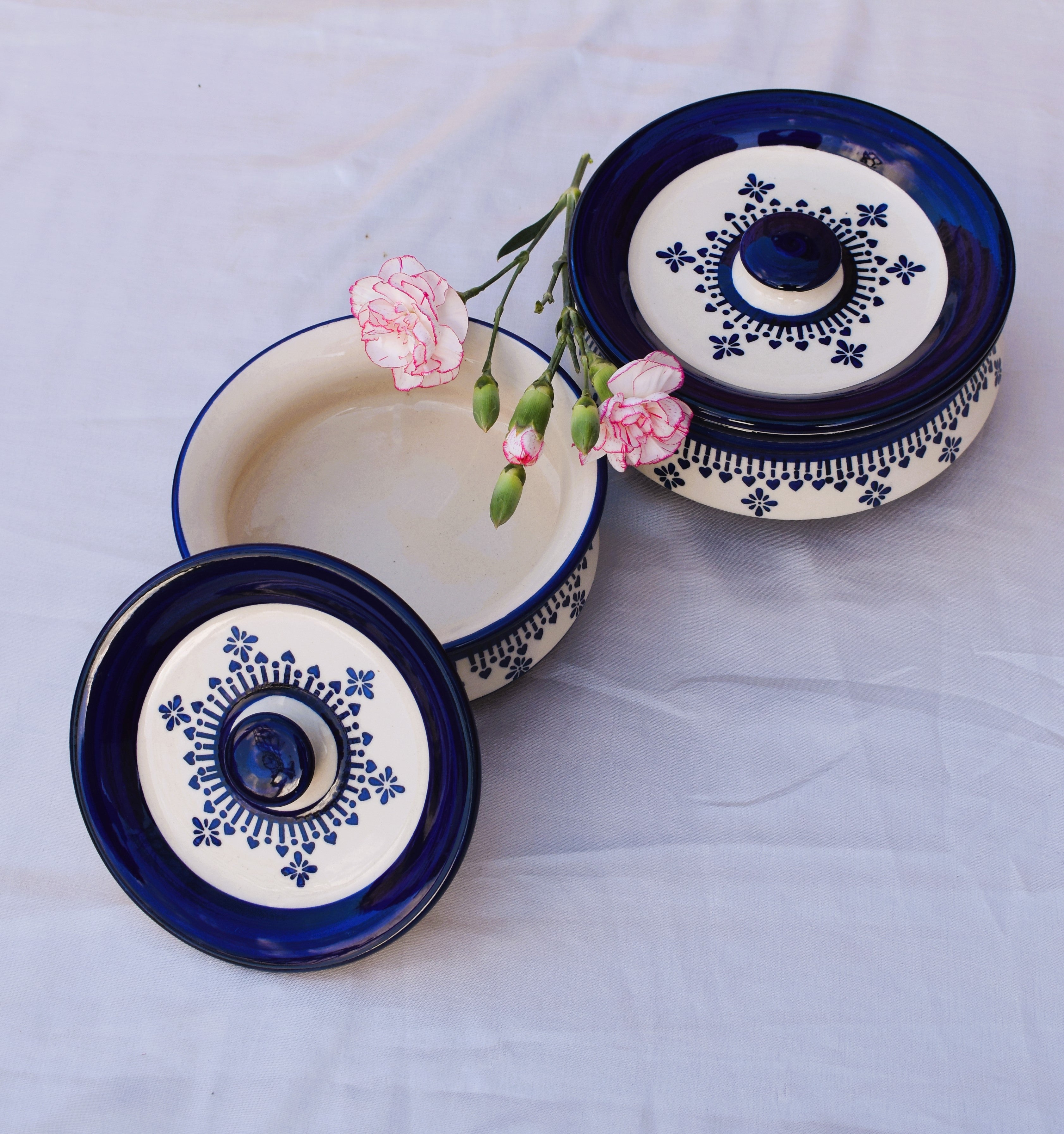 Badal - Blue Pottery Serving Handi