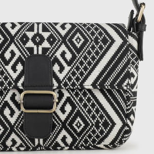 CHAVVI AZTEC BLACK BAGUETTE BAG