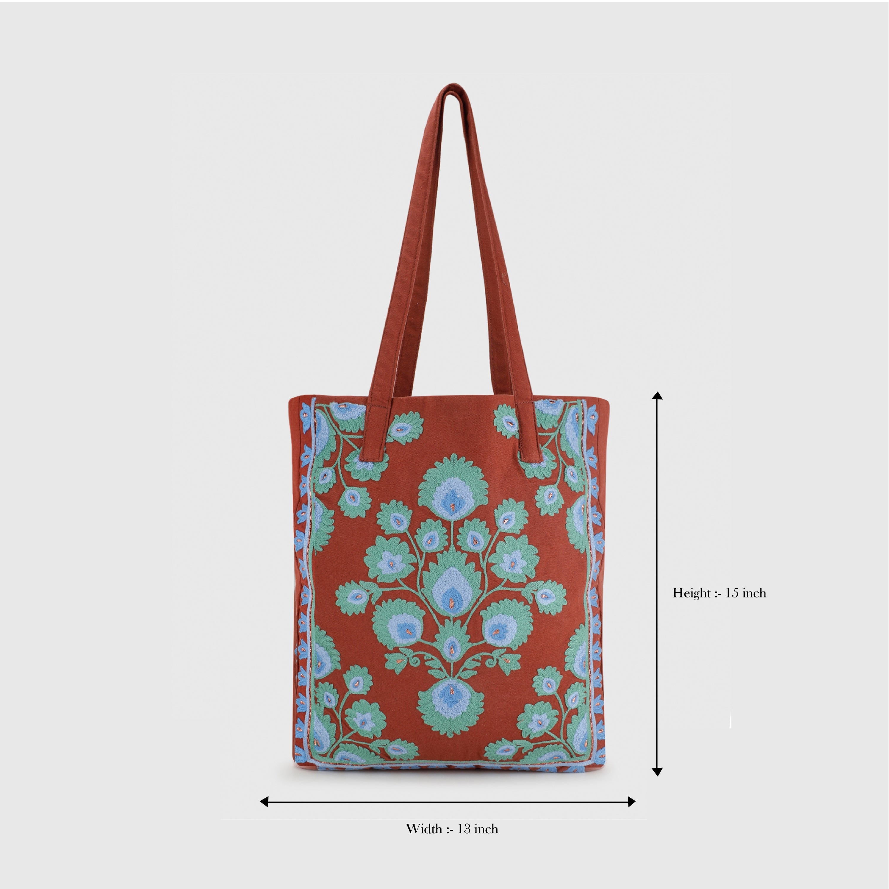 RANIA RUST TOTE BAG