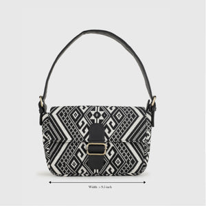 CHAVVI AZTEC BLACK BAGUETTE BAG