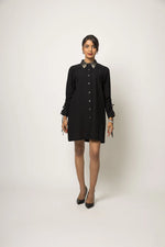 Load image into Gallery viewer, Embellished Collar Shirt Dress
