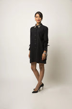 Load image into Gallery viewer, Embellished Collar Shirt Dress
