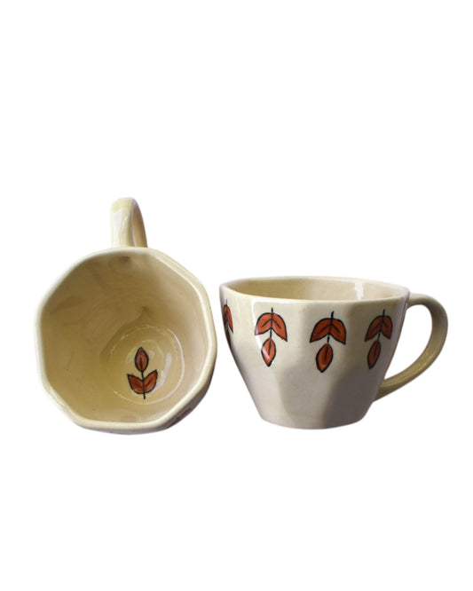 Autumn leaf mugs - set of 2