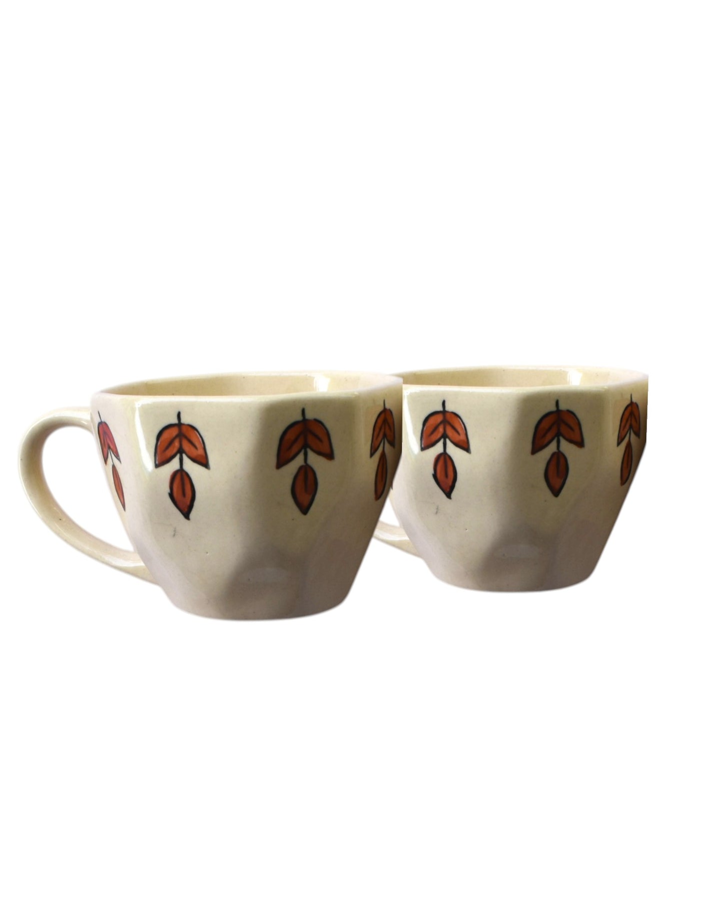 Autumn leaf mugs - set of 2