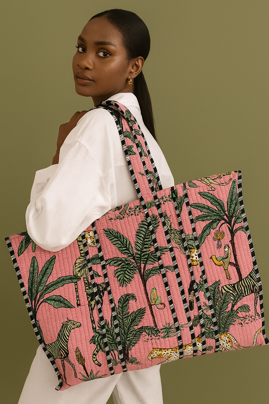Pink Foresta Tote Bag