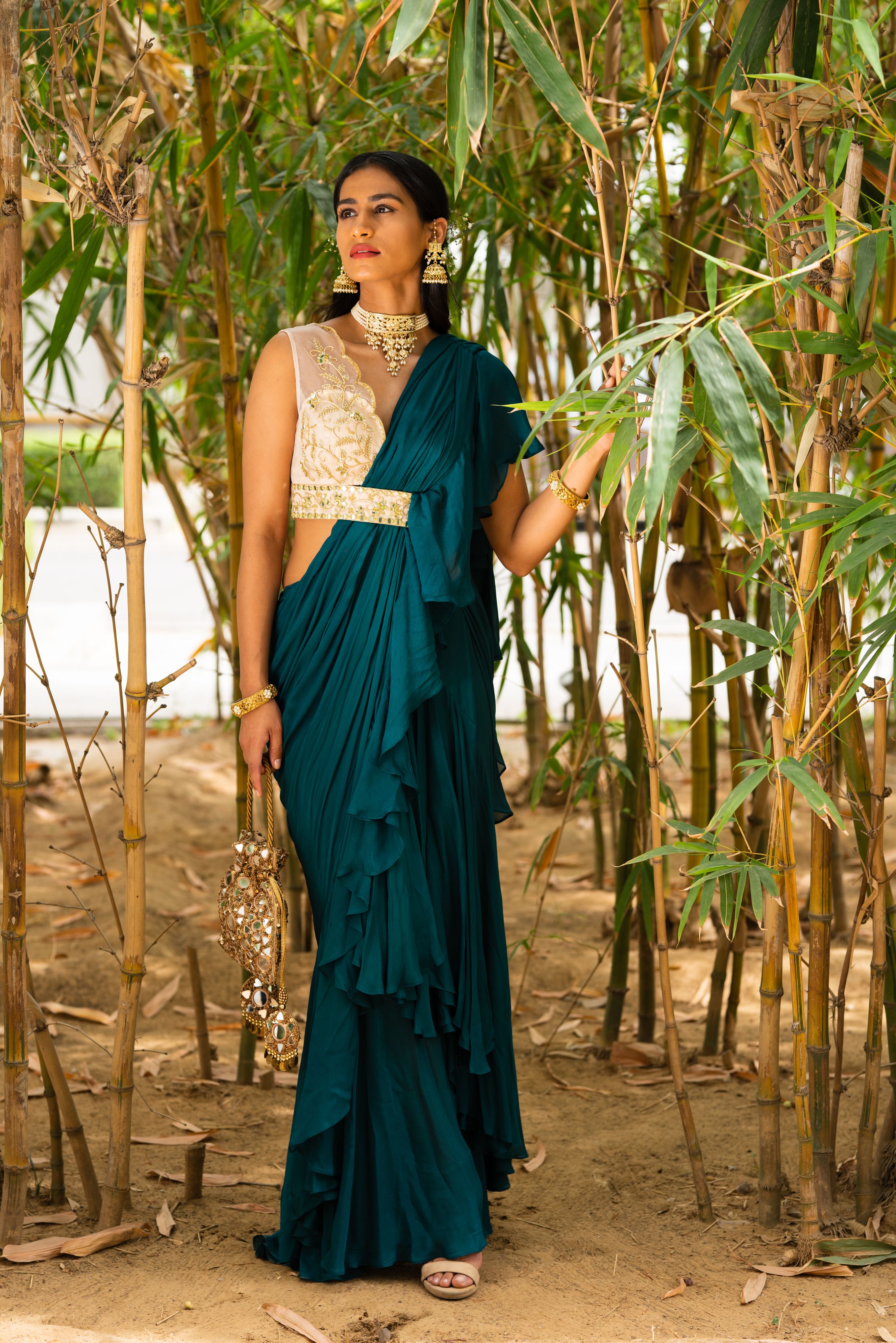 Zuri Ruffle Saree