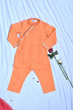 Load image into Gallery viewer, Peach coloured boys kurta payjama set
