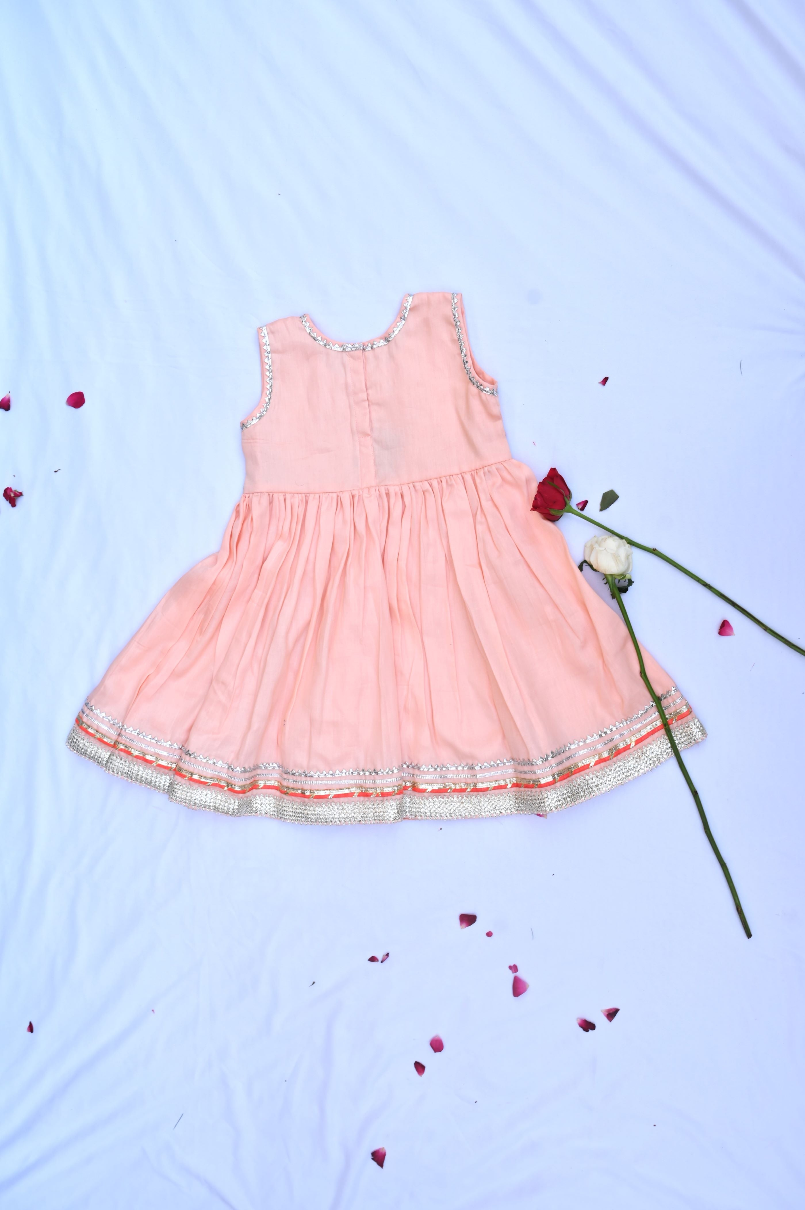 Peach dress for girls