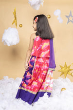 Load image into Gallery viewer, Sky Is A Miracle - Panelled Lehenga, Blouse and Dupatta Set
