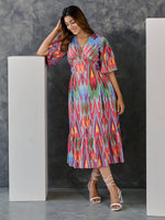 Load image into Gallery viewer, Ikat Print Grey Maxi Dress
