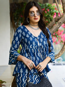 Indigo Dabu Print Birch Set