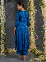 Load image into Gallery viewer, Indigo Bandhani A-Line Modal Satin Kurta- Flared Pant Set with Dupatta (Set Of 3)
