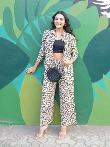 Leopard Brown Cotton Co-Ord Set