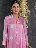 Load image into Gallery viewer, Pink Bandhani Modal Satin Kurta-Pant (Set Of 2)
