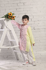 Load image into Gallery viewer, Pink animal print long kurta and pants set
