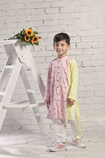 Load image into Gallery viewer, Pink animal print long kurta and pants set
