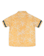 Load image into Gallery viewer, Buttercup Floral Printed Cotton Shirt with Cuban Collar, Yellow
