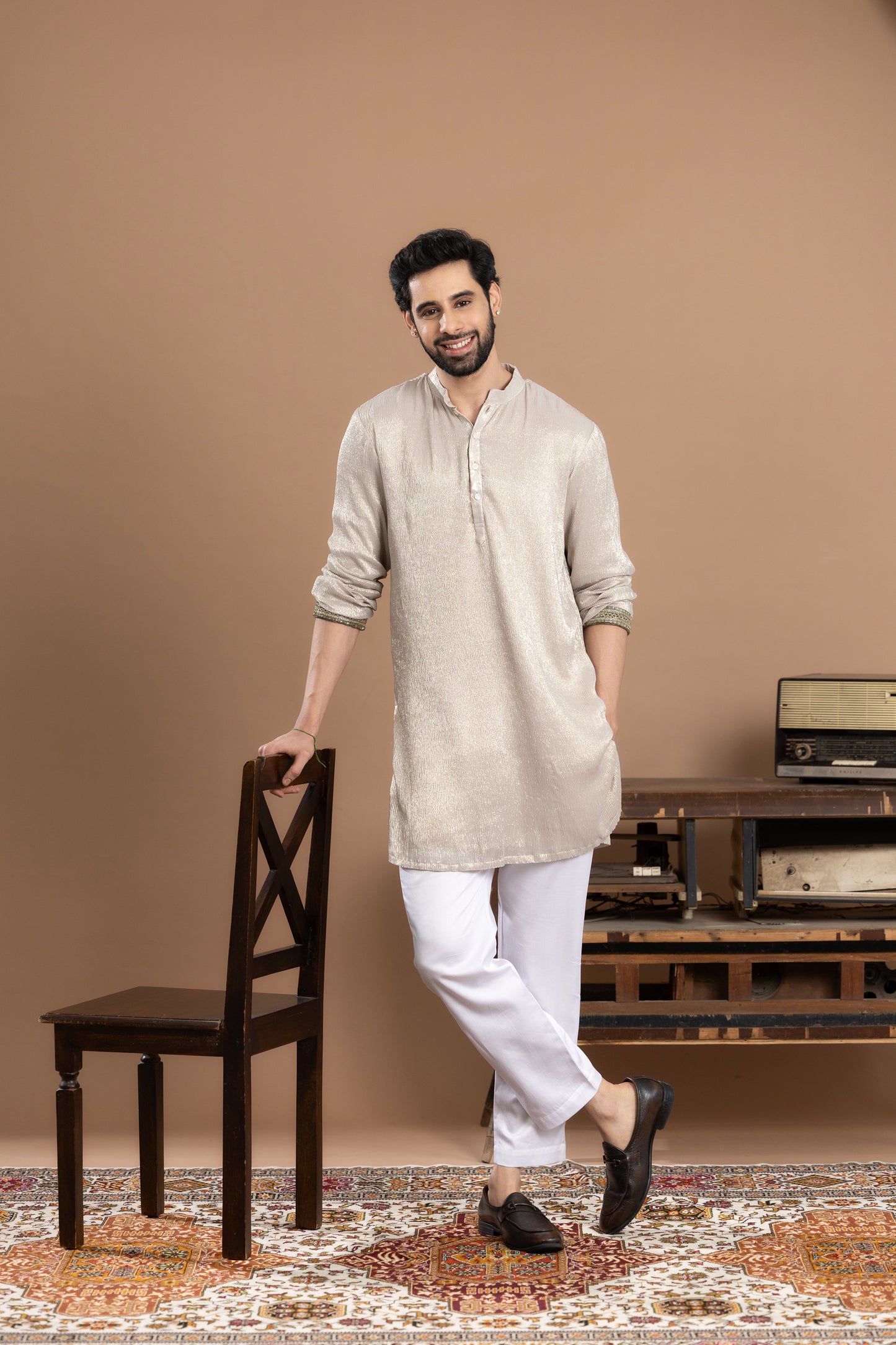 Rivaaj - Silver kurta and pant