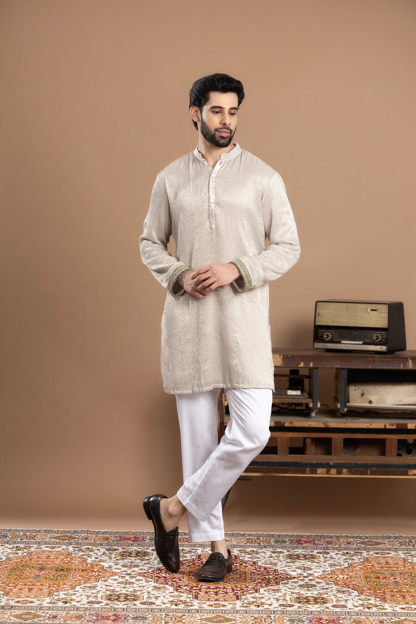 Rivaaj - Silver kurta and pant